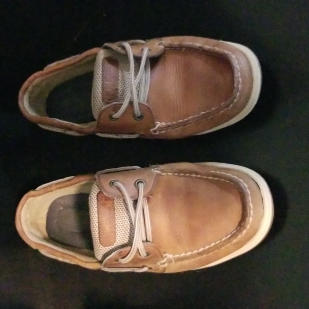 Sperry Topsiders 2 Eye Tan Leather Loafers Women's Size 8W
